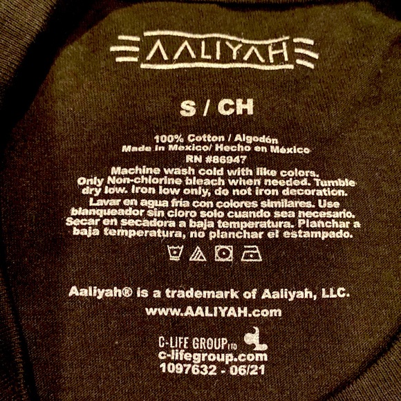 Unisex Short Sleeve Crew Neck Cotton Aaliyah Graphic Print Shirt S Small - Picture 3 of 5